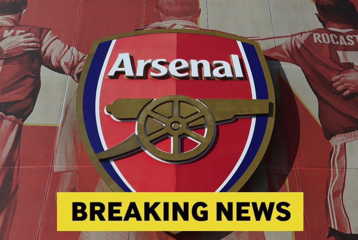 The Arsenal logo outside the Emirates Stadium